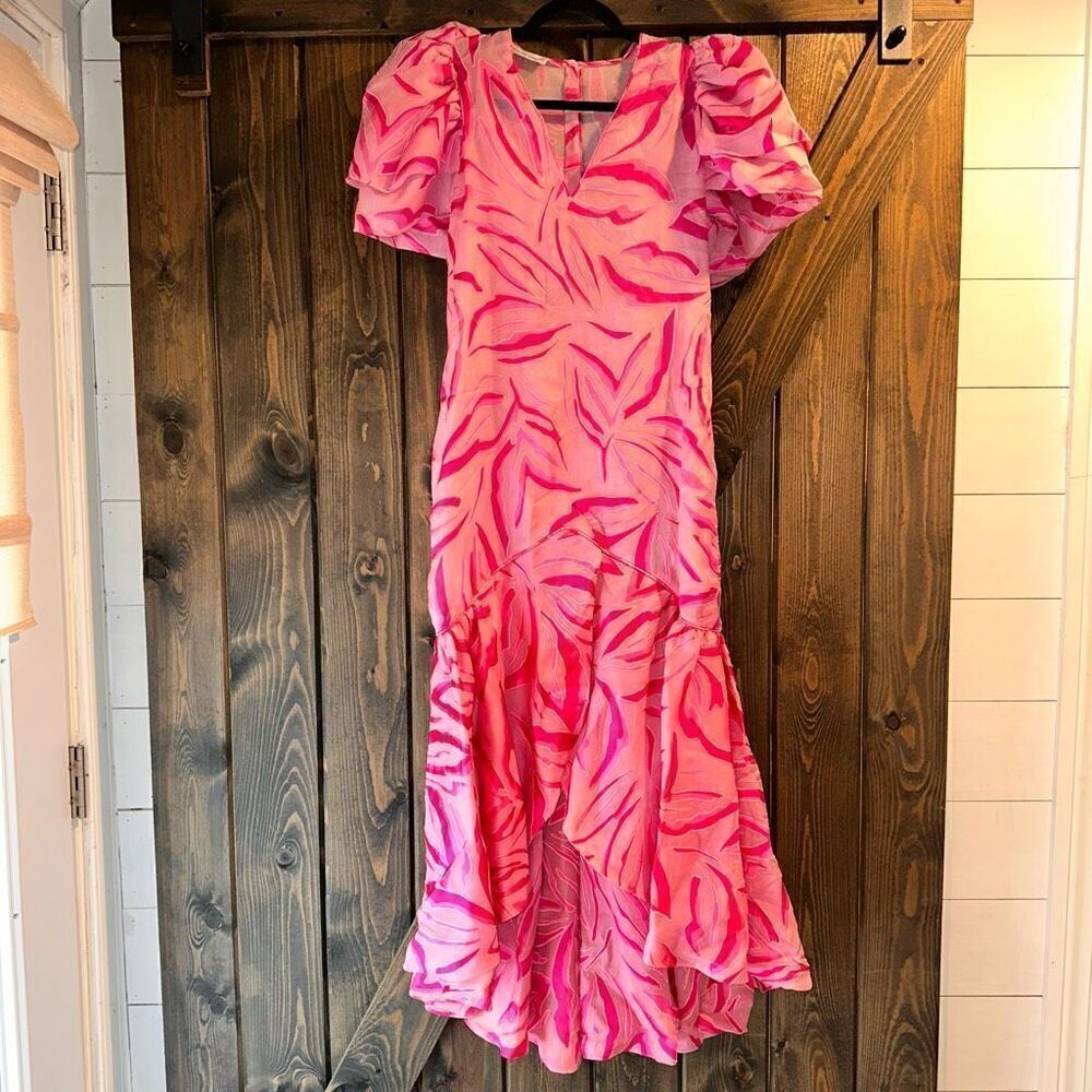 Vintage‎ Digna Yero Puff Sleeve Floral Maxi Dress